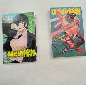 Lot of 2 Chainsaw Man Tatsuki Fujimoto Manga Graphic Novels Volumes 3 and 8